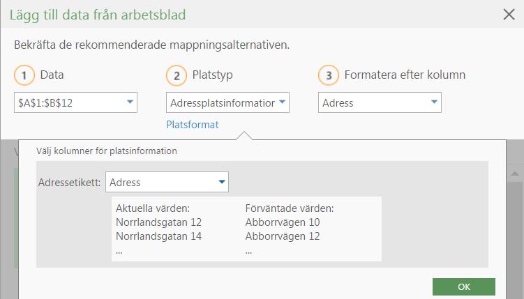 9. Lägg till data med mer information Du har kanske en kolumn med adresser och till varje adress hör