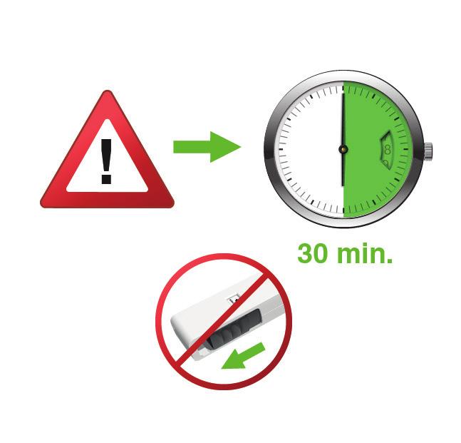 3 4 5 Vänta i ytterligare 30 minuter.