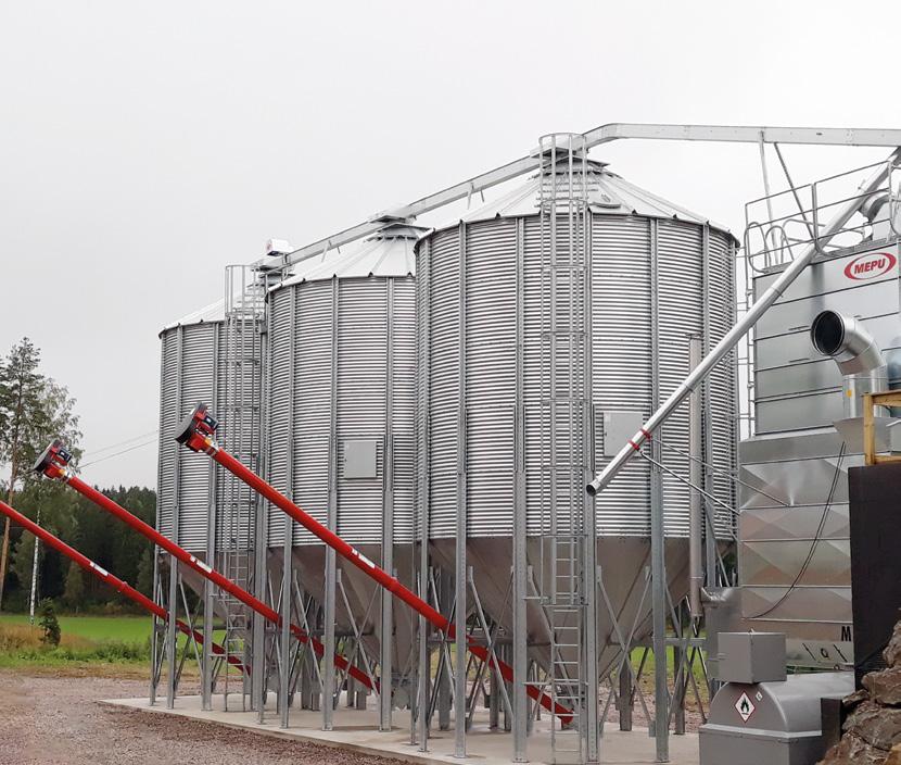 Silo med koniskt botten i stål Modell Volym [m³] Ø [m] Vägghöjd [m] Höjd [m] 460/2T45 57 4,6 2,3 6,5 460/3T45 76 4,6 3,4 7,7 460/4T45 95 4,6 4,6 8,8 460/5T45 114 4,6 5,7 10 460/6T45 133 4,6 6,9 11,1
