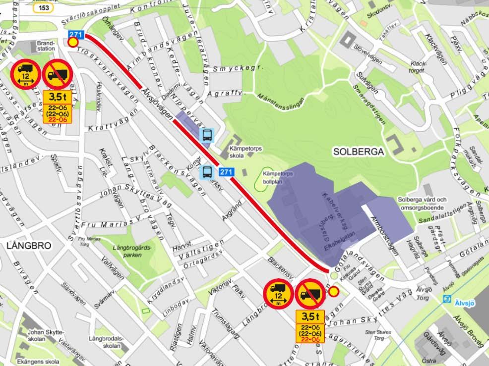 2 Nulägesbeskrivning Nulägesbeskrivningen omfattar en beskrivning av den aktuella vägsträckan och det intilliggande vägnätet.