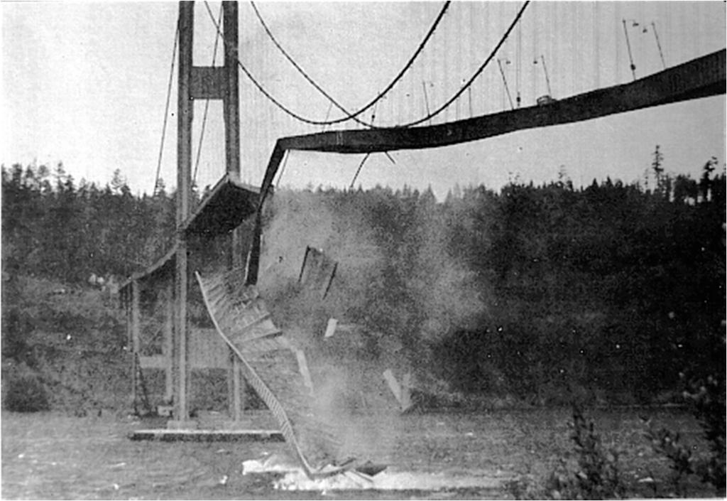 Haveriet Tacoma Narrows Bridge (7/11 1940) Byggd 1940 (Washington State, USA)