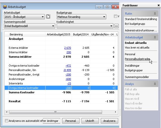 Eniac Data AB Användarmötet 2014 16 5 Budgetmodulen 5.