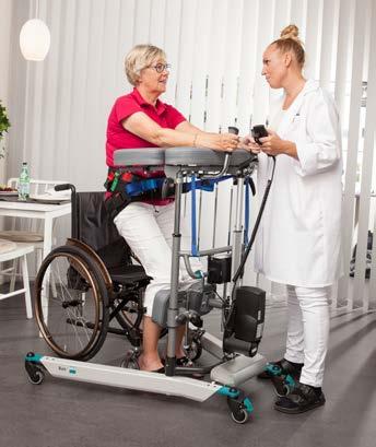 Nyhet nu finns Rise & Go även med eldriven breddning av bottenstativet.