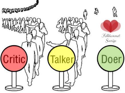Folkhemmet Sverige har ett heltäckande program som täcker alla stora politiska frågor och vi är DOER som får saker och ting att hända. Det är RESULTATET som räknas (inte pratet).