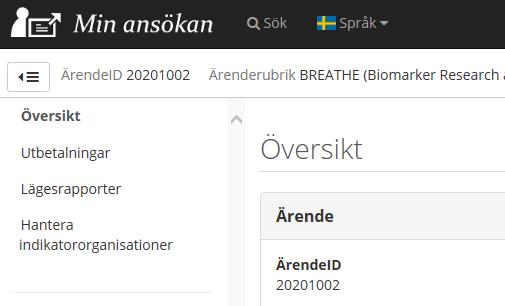 Uppladdade dokument visas i en lista. Beskrivning av dokumenten kan redigeras efter uppladdning.