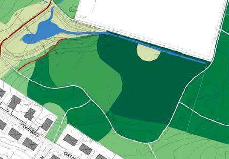 Karta planförslag Tät barrskog/blandskog Öppen barrskog/blandskog Tät