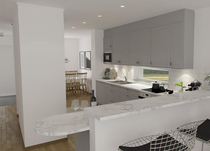 3,1m² Hall 8,8m² Wc/D 5,6m² Förråd 3,1m² Wc/D 3,5m² Hall 7,5m² K F G Kök/Mpl 17,9m² Dm