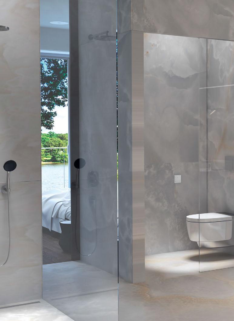 DESIGN OCH TEKNIK I SAMMA HAND SPOLPLATTOR Designvarianter för varje inredningsstil VÄGGHÄNGT WC-PORSLIN Elegant och lätt att rengöra.