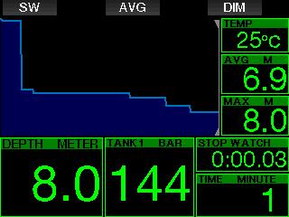 3.11 Gauge mode De tillgängliga skärmkonfigurationerna i Gauge mode är Graphical och Classic Se menyn 9.1. Skärmkonfiguration om du vill veta hur du byter mellan lägena.