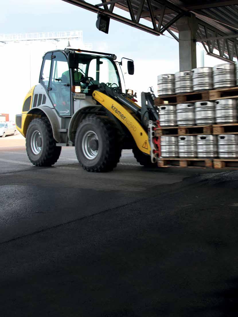 KRAMER 8115 Extremt lättmanövrerar med möjlighet till 4,300 kg lastkapacitet. En vinnare. ÅBRO BRYGGERI LATERALT TÄNKANDE Kan en hjullastare verkligen ersätta en gaffeltruck?
