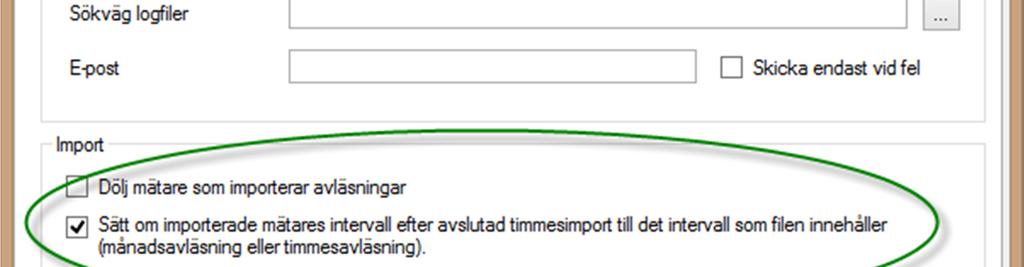 Detta är främst användbart om man har många mätare som tidigare varit månadsavlästa men som nu ska bli timmesavlästa tack vare att det timmesimportfil.