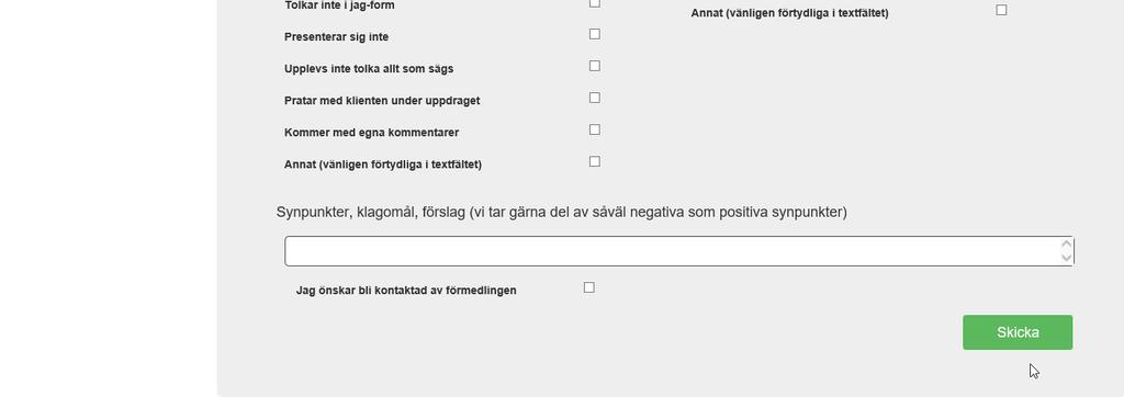 lämna in dina åsikter enl.