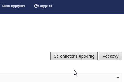 Utöver dessa alternativ finns för båda typer av användare förmedlingens logotyp och den inloggade användarens namn uppe i vänstra hörnet.