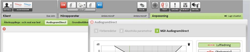 akustiska parameterinställningarna markerar du kryssrutan [Använd förväntad