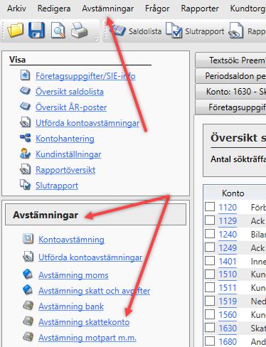 Avstämning skattekonto Vi använder oss av samma princip som för bankavstämningen som beskrivits ovan. Skillnaden är att Skatteverket alltid har samma Excel-format.