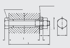 2.3 SEXKANTSSKRUVAR ENLIGT DIN 7990 med sexkantsmuttrar SS-EN ISO 4032 eller SS-EN ISO 4034 varmförzinkat (termiskt förzinkat), hållfasthetsklass 4.6 / hållfasthetsklass 5.