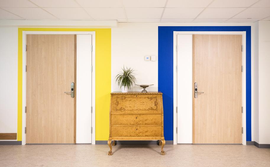 4 Våningsplanets accentfärg ska gå igen i inredningen på varje hemvist.