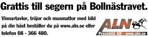 HÄNT SEN SIST nyheter från bollnästravet GÄVLE 17 AUGUSTI Tomas Pettersson vann från ledningen med Jenny Åsberg-tränade Avantis Red Witch vid Gävles V64-kväll på fredagen. Segertiden blev fina 1.