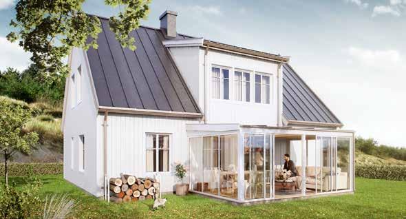 I stommen är två ventiler integrerade och som standard är aluminiumprofilerna vita.