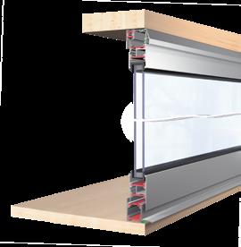 SUPERIOR U-värde 2,7 2-glas isolerglas med dubbelhärdat säkerhetsglas, 1 energiglas, varm kant och argongas. U-värde 3,9 1-glas härdat säkerhetsglas med energibeläggning.