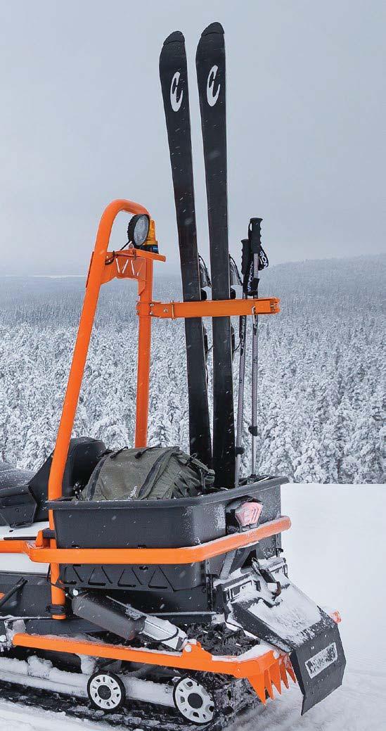 Ökad stabilitet vid svängning i branta backar.