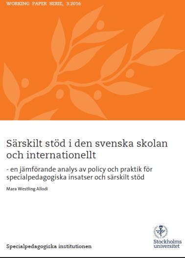 En skenhelig och enkelspårig specialpedagogisk diskurs Specialpedagogiska tolkningar och kritik har påverkat policy och praktik och kan ha hindrat insatser Inkludering har tolkats som likriktning