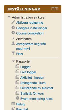 Bild 24 Event monitoring Bild 21 Event monitoring. Skapa ny regel Nu får du upp ett formulär där du fyller i uppgifter om regeln (Bild 22).