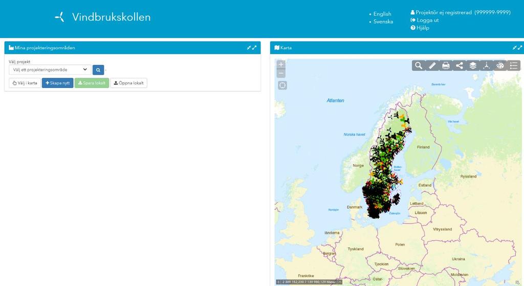 1 Välkommen! Denna användarhandbok är till för att hjälpa dig när du använder Vindbrukskollen. Användarhandboken utgår från den version av Vindbrukskollen du kan nå via datorn eller surfplatta. 1.