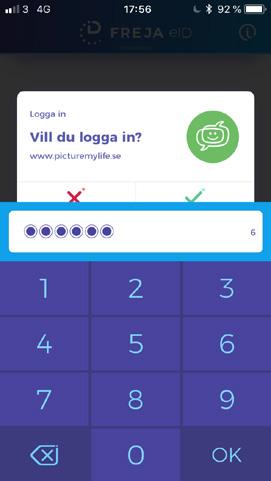 Vårdnadshavaren eller god man får en notifikation i sin mobil att