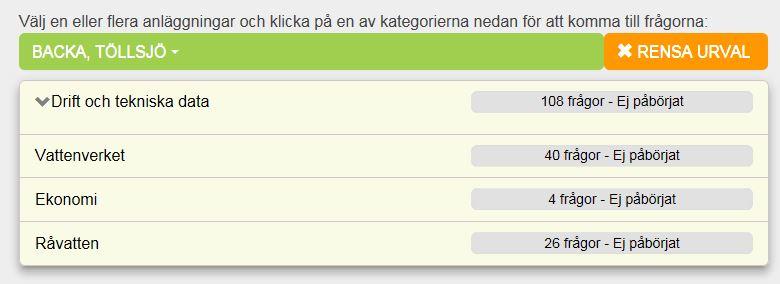 I bilderna nedan ser man hur många frågor undersökningen består av och hur många som är