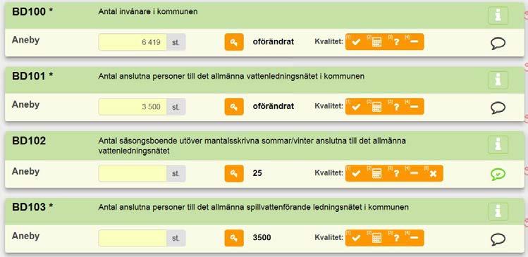 4 Frågeformuläret Så här ser frågeformuläret ut: Kod Fält för att mata in svar