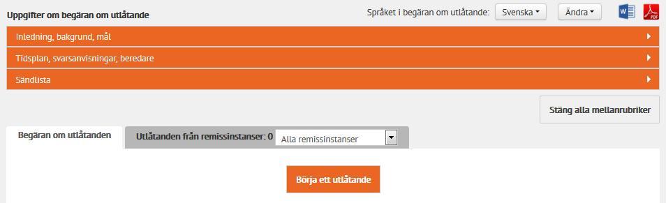 Remissinstansen kan bekanta sig med utlåtanden som andra gett och kommentera dessa i sitt eget utlåtande. Remissinstansen kan avbryta utlåtandet och fortsätta senare.