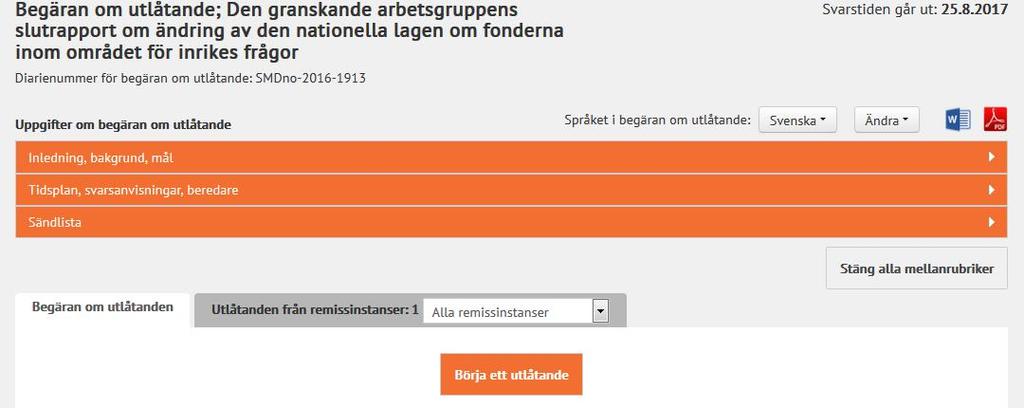 e-postadresser. Den ansvariga beredaren kan också bytas ut genom att klicka på "Ändra" och lägga till personens e-postadress.