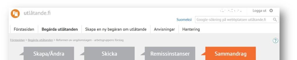 Utlåtanden som lämnats in på annat sätt än via