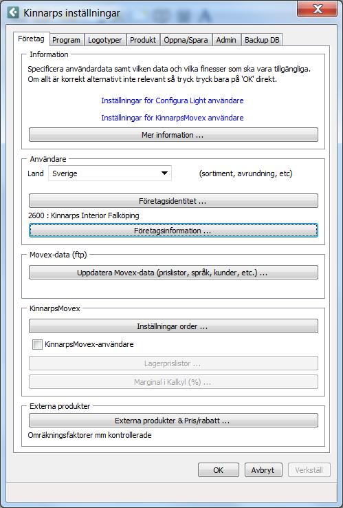 offertens första sida med kunduppgifter.