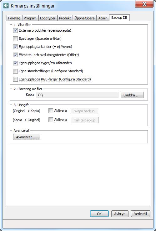 Backup DB Spara ner lokala databaser på server så att andra kan ladda ner dina databaser. 1.