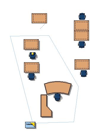 Rumsmärkning Verktyg Positionskomponenter Positionskomponenten är verktyget i Configura som vi använder för att delar upp vår ritning i olika rum/arbetsplatser.
