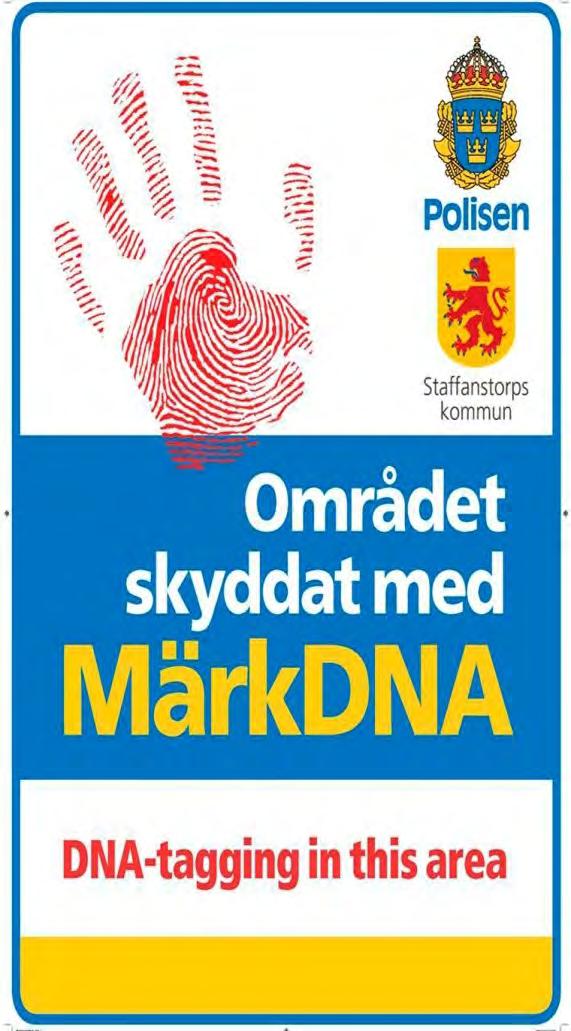 MÄRKDNA PROJEKT STAFFANSTORP 2015-2016 Samverkansprojekt mellan kommun, polis, försäkringsbolag och leverantörer. Av totalt 8850 hushåll i Staffanstorp använder idag ca 2000 MärkDNA.