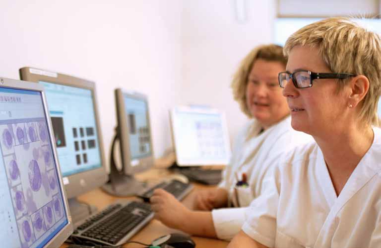 konkurrens Sedan 2003 använder Skånes universitetssjukhus i Lund CellaVisions digitala lösning.