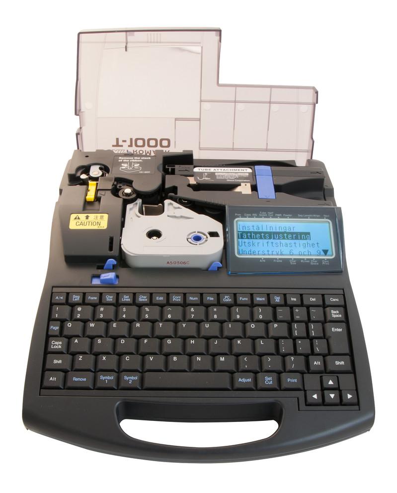 Beställningsnummer T1000+tillbehör Beställningsnr Beskrivning Fp E-nummer T1000-PROMARK Märkmaskin T1000-KIT1, svart färgband 40
