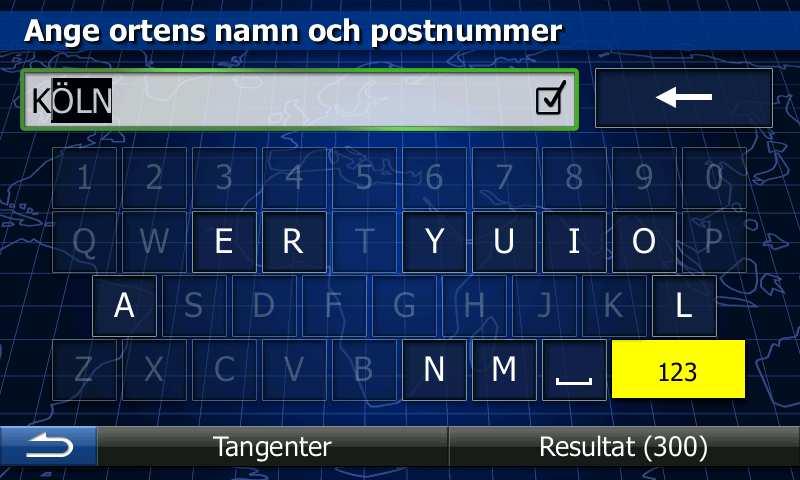 3.1.1.4 Välja en stads/orts centrum som destination En stads/orts centrum är inte en stads/orts geometriska centrum utan en godtycklig punkt som kartskaparna har valt.