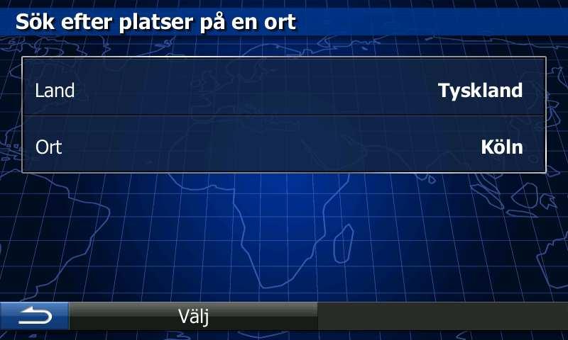 3.1.2.4 Söka efter en intressant plats efter namn Du kan söka efter intressanta platser efter deras namn.