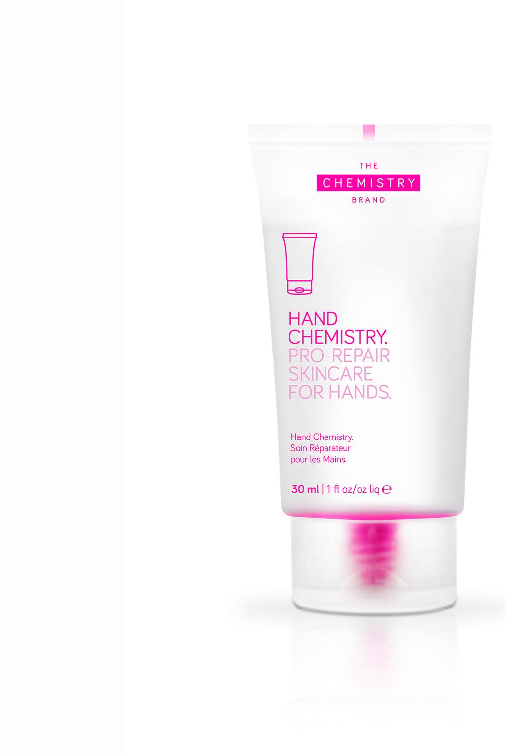 HAND CHEMISTRY Hudård för händerna För ett yngre utseende på händerna Koncentrerad multifunktionell handkräm behandlar flera tecken på hudåldrande på händerna.