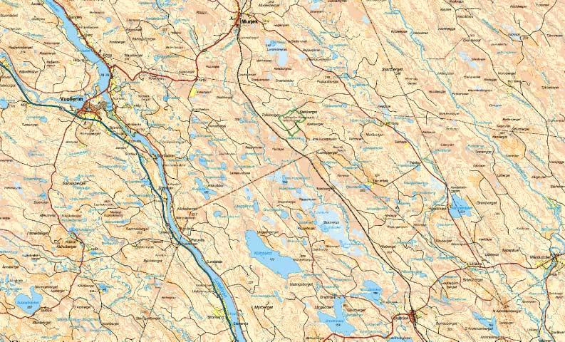 Rappomyrans naturreservat Blå kartan 26K Skala 1:150