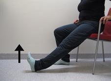 Gör 5-10 gånger Rakt benlyft Vinkla upp foten och tryck ner knäleden genom att spänna låret.