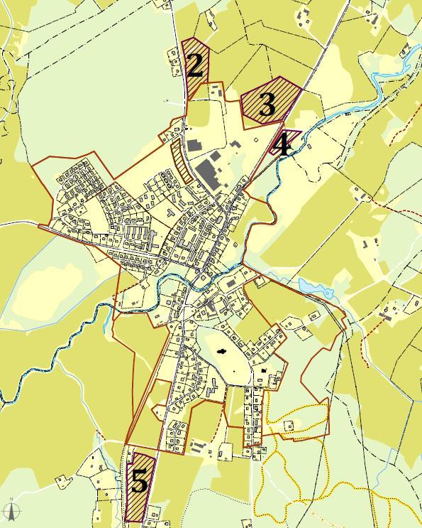 Högsäter: Befintligt industriområde vid Ånnerudsvägen föreslås kunna utvidgas norrut. Dessutom finn ett strategiskt beläget område i anslutning till väg 172 vid norra infarten.