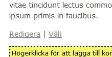 e) Ändra lite till i texten och klicka på knappen Spara och stäng. Nu uppdateras förhandsvisningen av sidan Forskning så att du kan se din ändring.