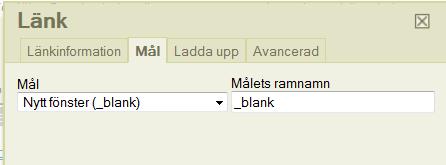 k) Klicka på knappen Välj från InfoGlue l) I fönstret Länk ska du klicka på den gröna fliken Bifogad fil. Du ser dina aktuella filer till höger.