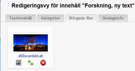 Övning 4 Ladda upp och använda bilder Bildfiler laddas upp på samma sätt som en pdf-fil, men länkas sedan in på ett annat sätt.