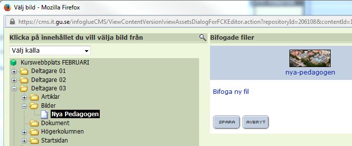 Övning 5 Byta ut bilder I den här övningen ska du byta ut en bild mot en annan i en artikel. a) Klicka på fliken Struktur och sedan på noden Om oss under din webbplats. b) Nu ser du sidan Om oss.